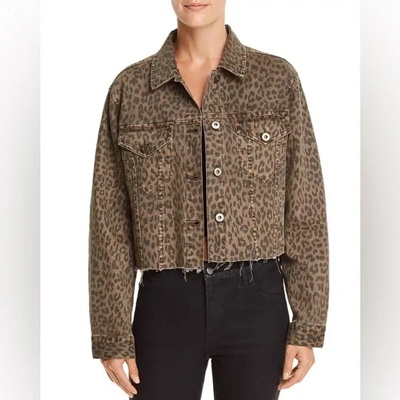 Pistola Denim Set, Leopard Print Jacket and Skinny Jeans, Size: XS/24 - Picture 3 of 10